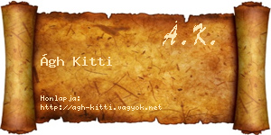 Ágh Kitti névjegykártya