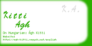 kitti agh business card
