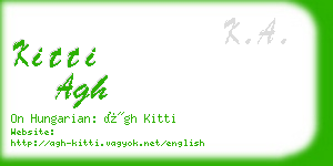 kitti agh business card